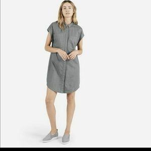 Everlane Gray Button Up Shirt Dress